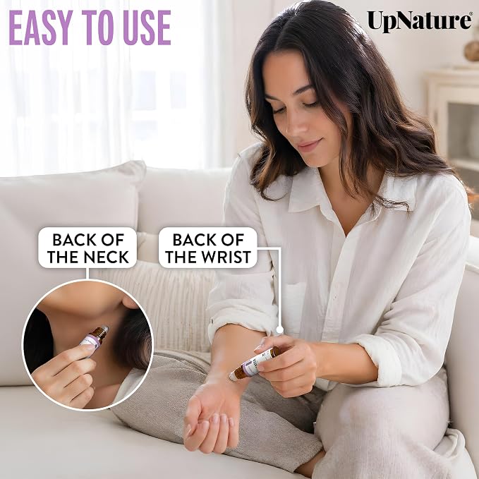 UpNature Lavender Essential Oil Pure Roll On - 100% Natural Lavender Oil for Skin