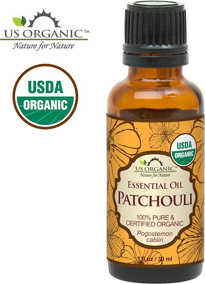 US Organic 100% Pure Patchouli Essential Oil - USDA Certified Organic, Steam Distilled - W/Euro droppers (More Size Variations Available) (30 ml / 1 fl oz)