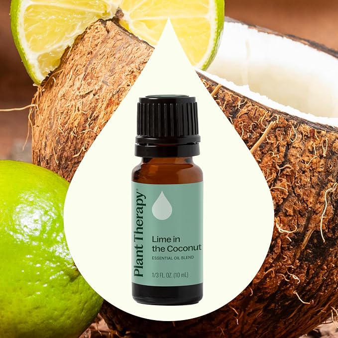 Plant Therapy Lime in The Coconut Essential Oil Blend 10 mL (1/3 oz) 100% Pure, Undiluted, Aromatherapy, Fresh, Energizing Scent