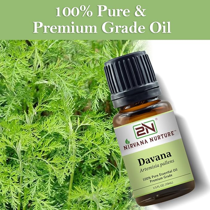 Davana Essential Oil, 100% Pure Undiluted, Aromatherapy Oil for Diffuser, Hair & Skin Care