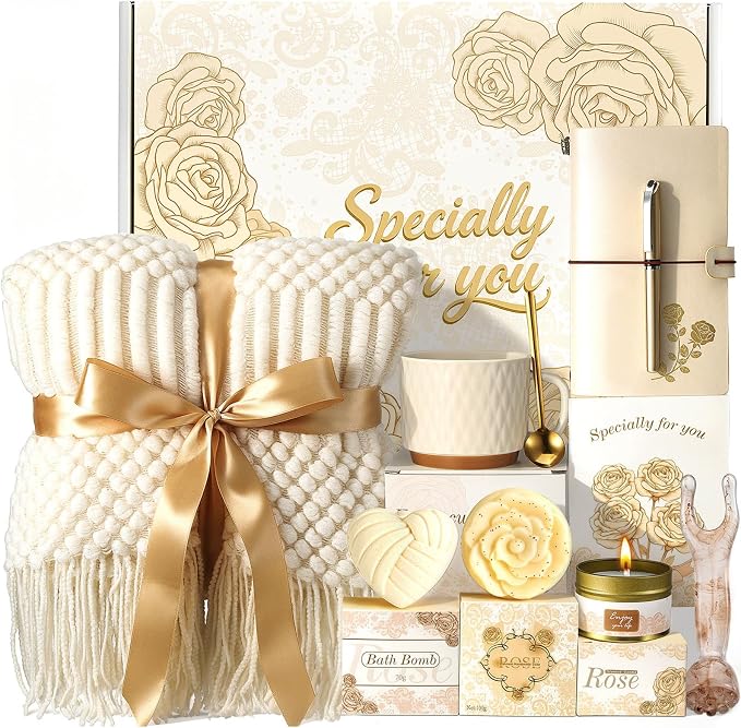 Birthday Gifts for Women Self Care Gift Set for Mom Her Best Friend - Get Well Soon Sympathy Gift basket for Women, Thinking of You Relaxation Gift Appreciation Thank You Spa Gifts Basket for Women