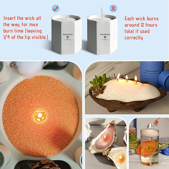 Golden Sunrise Pearled Candle – 18 oz Sun-Kissed Orange Scented Wax | 30 Wicks for 120-Hour Glow Refillable for Summer Energy & Mood Boost