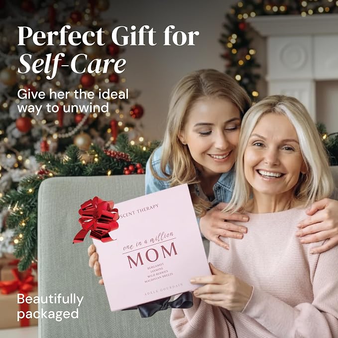 Scented Candle Gift Set for Women - 4 Natural Soy Wax Candles (4.4 oz) & 2 Fragrance Sachets - 160 Hour Total Burn Time - Spa & Relaxation, Aromatherapy Scents Fragrance, Gift Box for Mother's Days