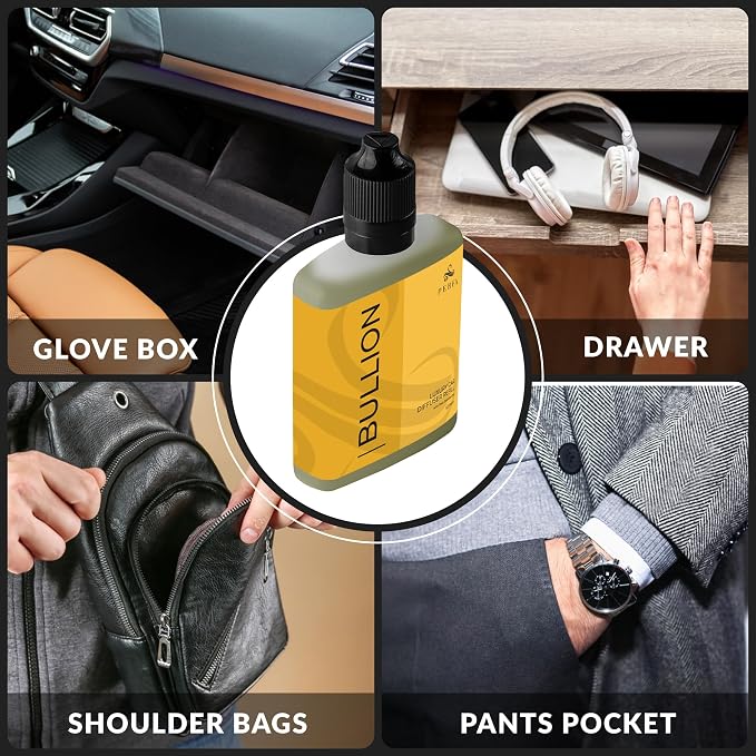 Bullion Car Air Fresheners (Refill) | Affordable Car Air Fresheners for Men | 50ml Diffuser Refill | 6 Months Freshener Long Lasting | Gift-Ready Men's Pefume by Perfa