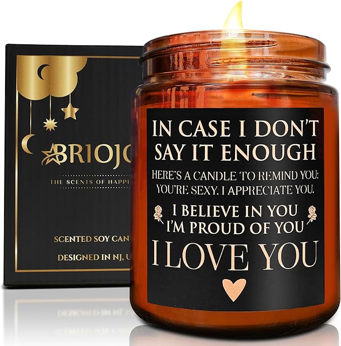 Anniversary Wedding Engagement Scented Soy Candles- Gift for Him Her Girlfriend Boyfriend - Birthday Gifts for Women Men - Mothers Day Love You Gift for Wife - Romantic Valentines for Husband