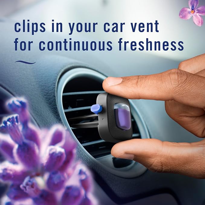 Febreze Car Vent Clip, Downy Calm Scent, 0.07 oz (Pack of 4)