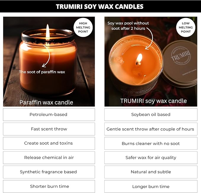 Balsam Fir Pine - Soy Candles for Home Scented - 5oz Natural Clean Non Toxic - for Fall Winter Christmas Holidays - Long Lasting Highly Scented Pet Safe Luxury Tin - Velas Aromáticas para el Hogar