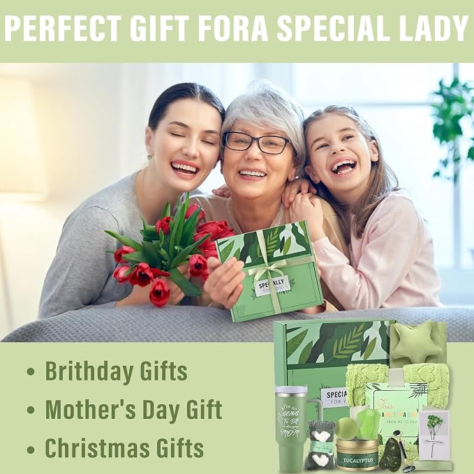 New Mom Gifts Care Package After Baby Pregnancy Gift for Mom First Mothers Day Gifts Self Care Gifts for Women Get Well Soon Gifts Basket Birthday Gifts for Women Relaxing Spa Gifts, by Allureza