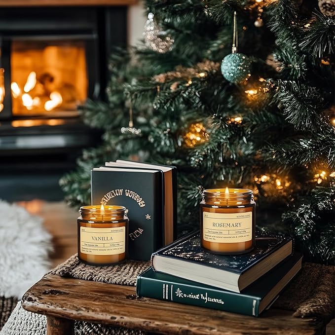 Scented Candle Set 24 Pack (3.05oz Each) - Aromatherapy Candles with Essential Oils, Smokeless Soy Wax Candles in 12 Scents, Gift for Women/Mom, Valentine/Mother's Day/Christmas/Birthday