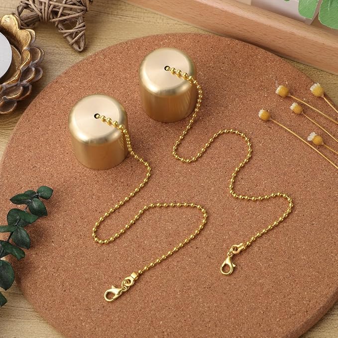 Ipetboom 6pcs Brass Lampshade Candle Extinguisher Snuffer, Care Tool Tiki Torch Caps Fire Cutter Wick Cover, Multi-use Snuffer Stickers Chain Heater Rust Lamp Shade Put Out Covers