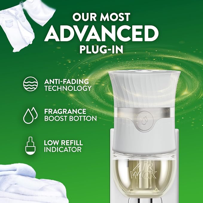 Air Wick Plug in Scented Oil Refill, 7 ct, Fresh Linen, Air Freshener, Essential Oils