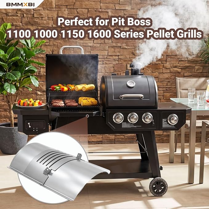 Flame Broiler Slide Cover Bottom Kit, Replacement for Pit Boss PB1000, PB1100, PB1150, PB1600 Series Pellet Grill,for Pit Boss Smoker Grill Replacement Parts PB1100PS1, PB1100PS1-W007