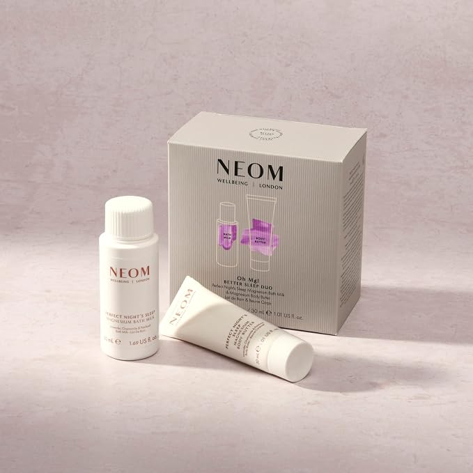 NEOM Oh Mg! Better Sleep Duo Gift Set | Perfect Night's Sleep Magnesium Bath Milk & Magnesium Body Butter I 100% Natural I Feel relaxed and ready for bed