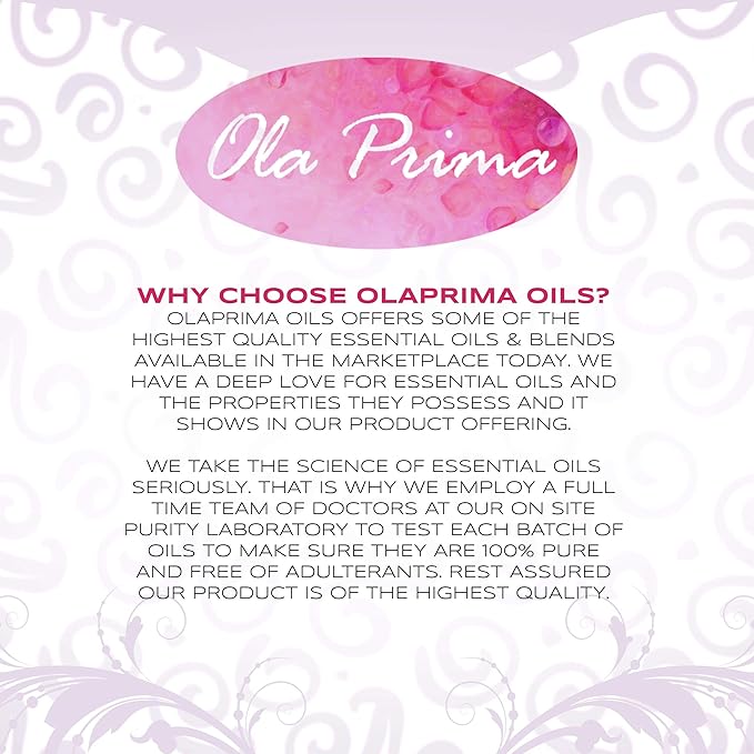 Ola Prima Bergamot Essential Oil for Aromatherapy - 8 Fluid Ounces
