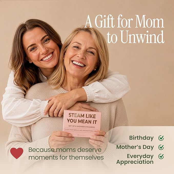 MESMOS 6 Assorted Shower Steamers Aromatherapy, Gifts for Moms Who Have Everything, Birthday Presents, Good Things & Unique Gifts for Mom from Daughter & Son, Relaxation Self Care Mom Gift Items
