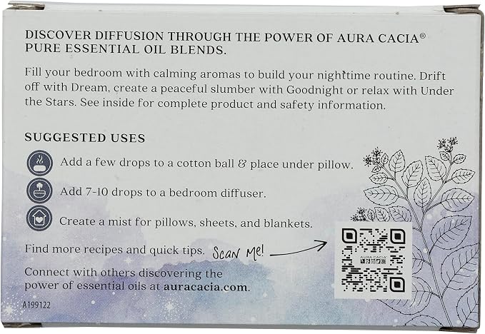 Aura Cacia Bedtime Essential Oil Kit 3 Count, 0.75 Fl Oz