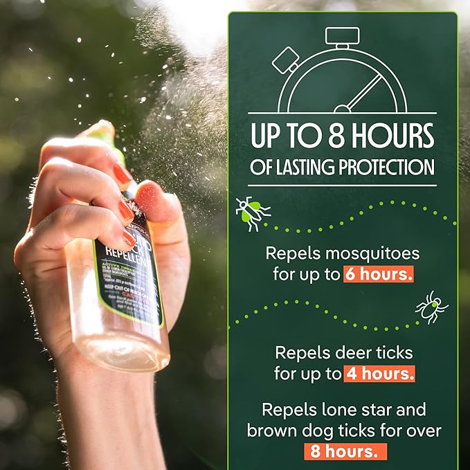 Murphy's Naturals Mosquito & Tick Bug Repellent Spray, Oil of Lemon Eucalyptus for Skin + Outdoor Gear, 4 Ounce Pump, 2-Pack