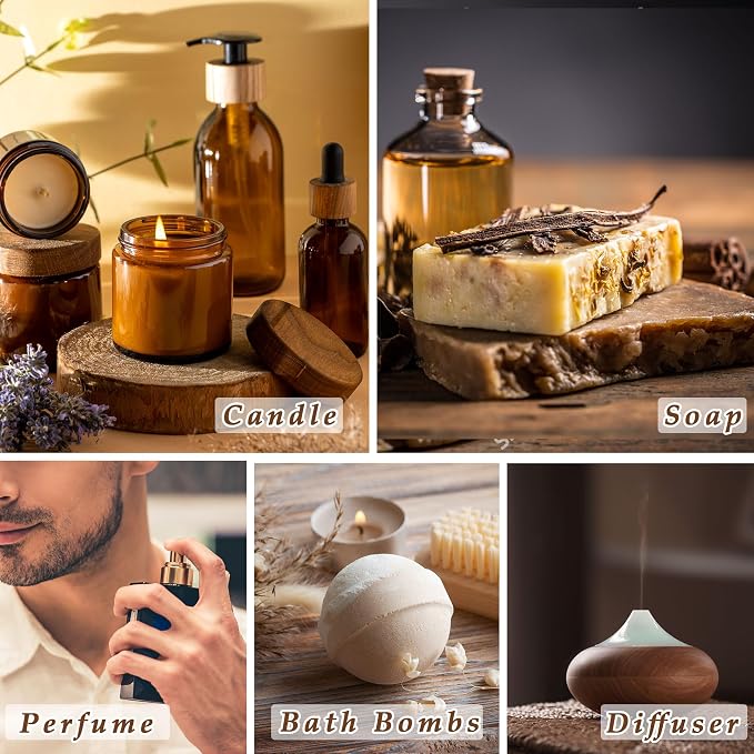 Leather Fragrance Oil - ESSLUX Aromatherapy Essential Scented Oils for Diffuser, Massage, Soap, Candle Making Scents, Perfume, Home Fragrance, 30 ml