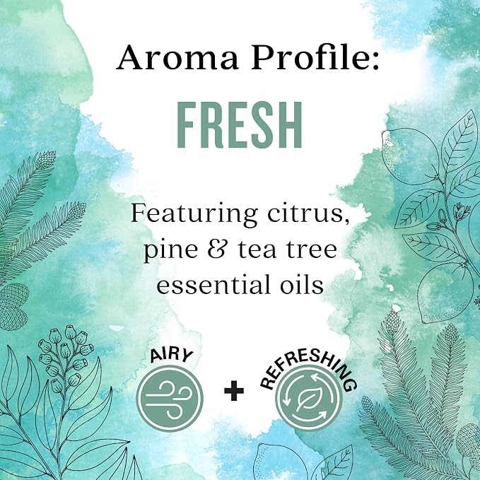 Aura Cacia Fresh Essential Oil Blend, Boxed 0.25 fl. oz. - Light Aroma, No Synthetic Fragrances