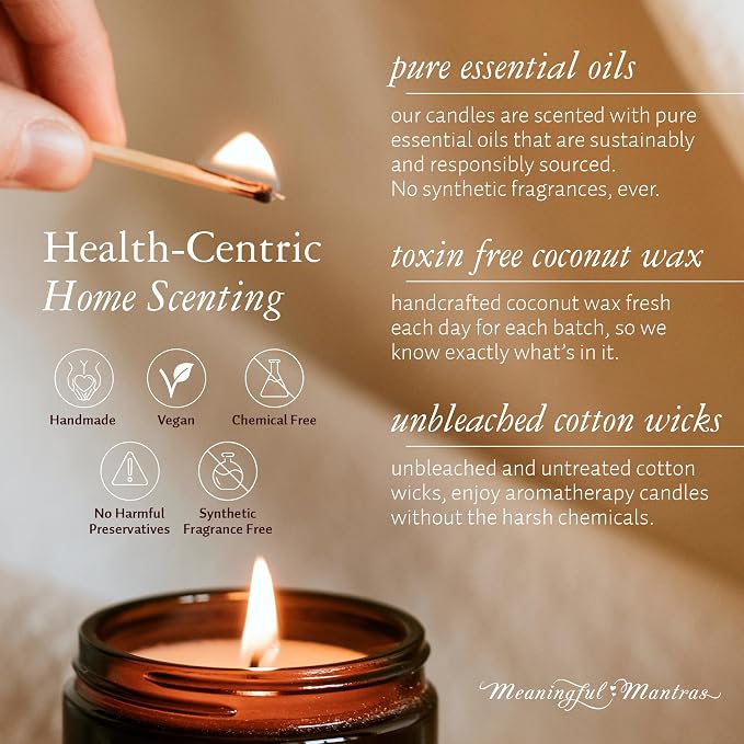 Relax & Dream Wildcrafted French Lavender Non-Toxic Vegan Coconut Wax Candle with Pure Essential Oils