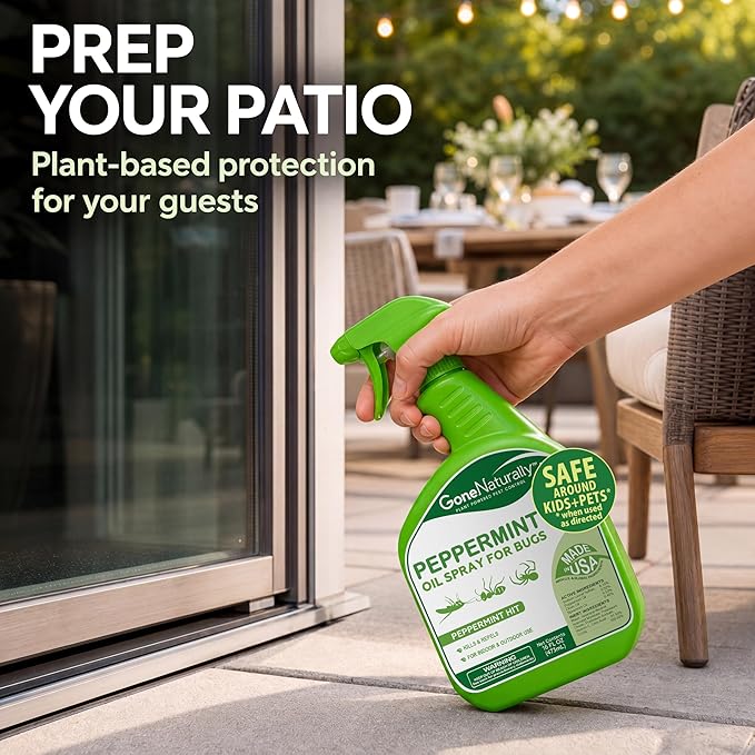 Peppermint Oil Spray for Bugs– Extra Strong Insect Repellent & Bug Spray for Home– Kills & Repels Ants, Roaches, Spiders & More– Safe Around Kids & Pets– Indoor & Outdoor Use (16oz)
