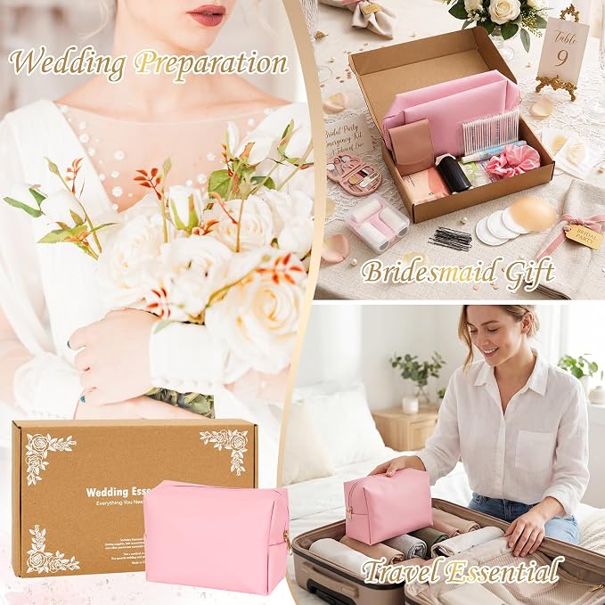 Bridal Wedding Emergency Kit Women's Wedding Emergency Kit for Bride Wedding Day Survival Set 30+ Daily Travel Essential Items with Makeup Bag
