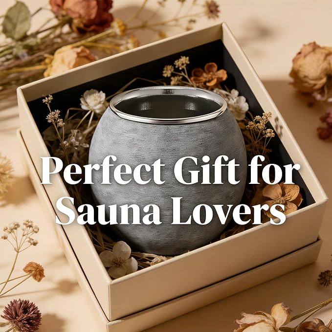 Sauna Aromatherapy Stone Cup, Heat-Resistant Sauna Essential Oil Diffuser, Small Aromatherapy Bowl with Stainless Steel Diffuser for Spa Yoga