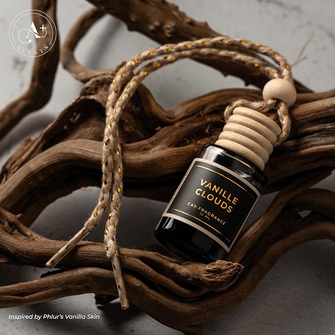 Vanille Clouds - 12ml Car Hanging Diffuser - Pure Indulgence, Wrapping you in the Softest, Most Luxurious Vanilla Scent - Lasts up to 60 days - Luxury Car Perfume | A+ Scents