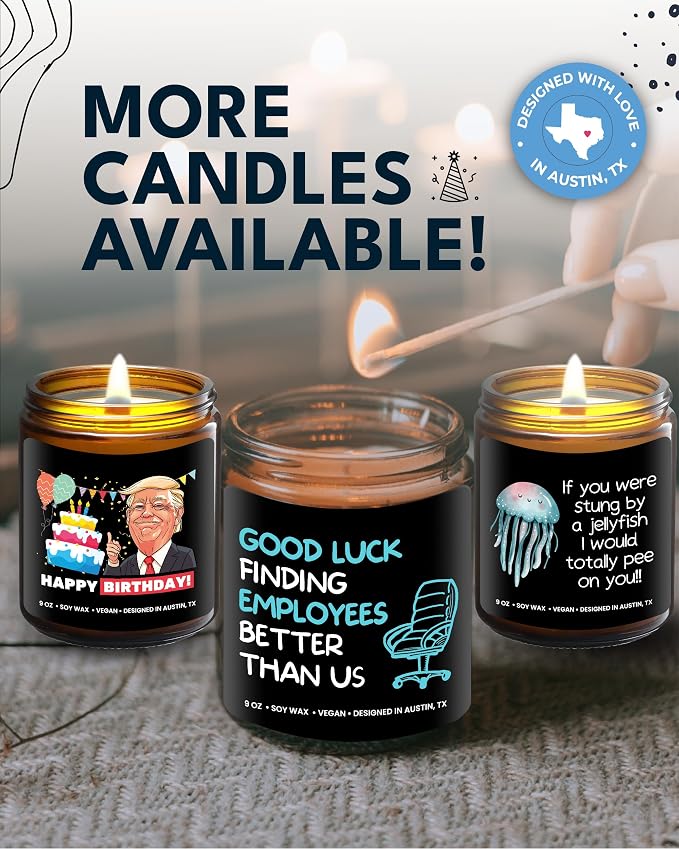 Funny Boss Men Candle, Boss Gifts for Men, Best Supervisor Presents, National Bosses Day Presents, Unique Gift for Manager, Ideal Birthday Present, Christmas, Gift-Ready