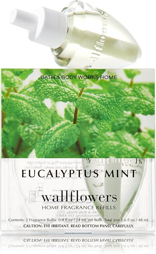 Bath & Body Works Eucalyptus Mint Wallflowers Home Fragrance Refills, 2-Pack (1.6 fl oz total)
