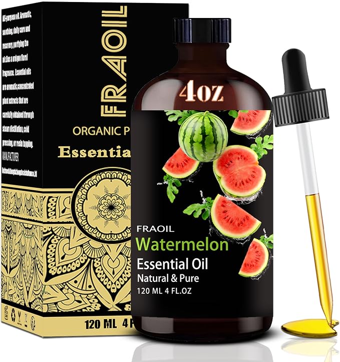 Watermelon Essential Oil, Watermelon Oil 4 Fl Oz 120ML for Diffuser Humidifier Yoga Cleaning DIY Candle Soap Making Essential Oils
