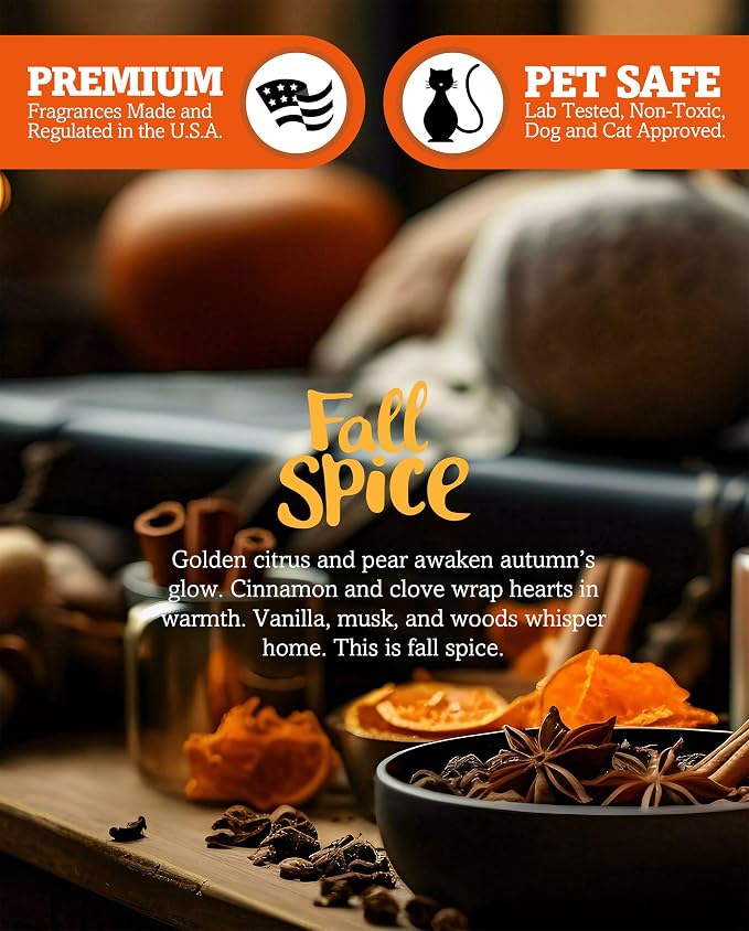 Shortie's Candle Company Fall Spice Premium Wax Melts - 3 Oz., Strong & Long Lasting, Non-Toxic - Made with Essential & Natural Oils - Formula 117