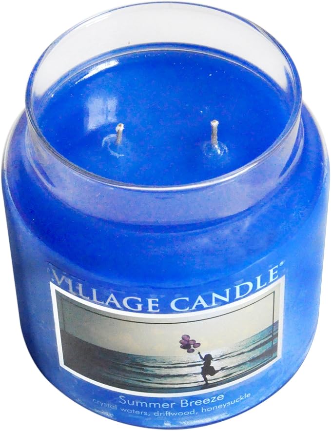 Village Candle Summer Breeze 16 oz Glass Jar Scented Candle, Medium