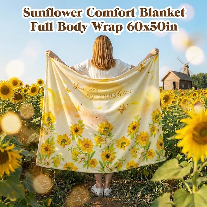 Get Well Gifts for Women Sunflower Gift Basket Get Well Soon Care Package, Self Care Spa Gift Set Recovery After Surgery Teacher Appreciation Birthday Thinking of You for Mom Sister Friend