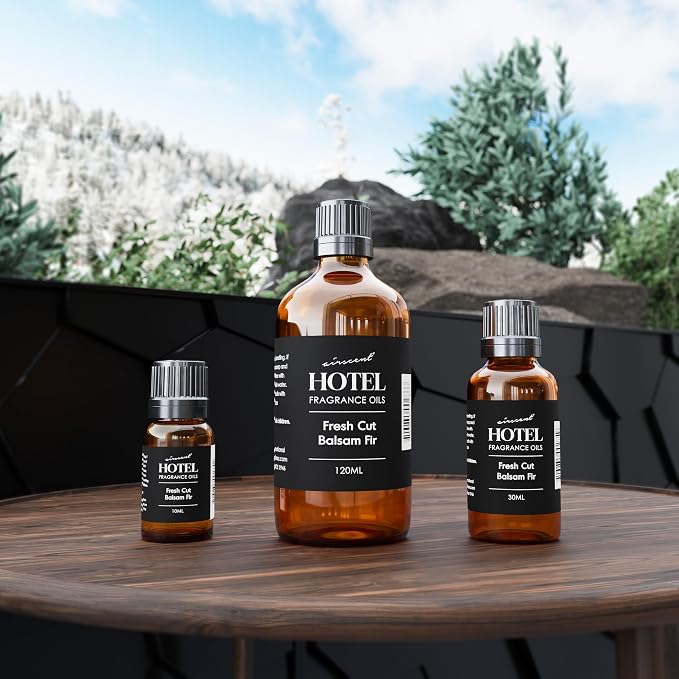 AirScent Fresh Cut Balsam Fir Diffuser Oil - Premium Fragrance Oil for Ultrasonic and Waterless Diffusers and Crafting - 500 mL, 16.9 fl oz Glass Bottle - Christmas Tree Scents - Fall Scents
