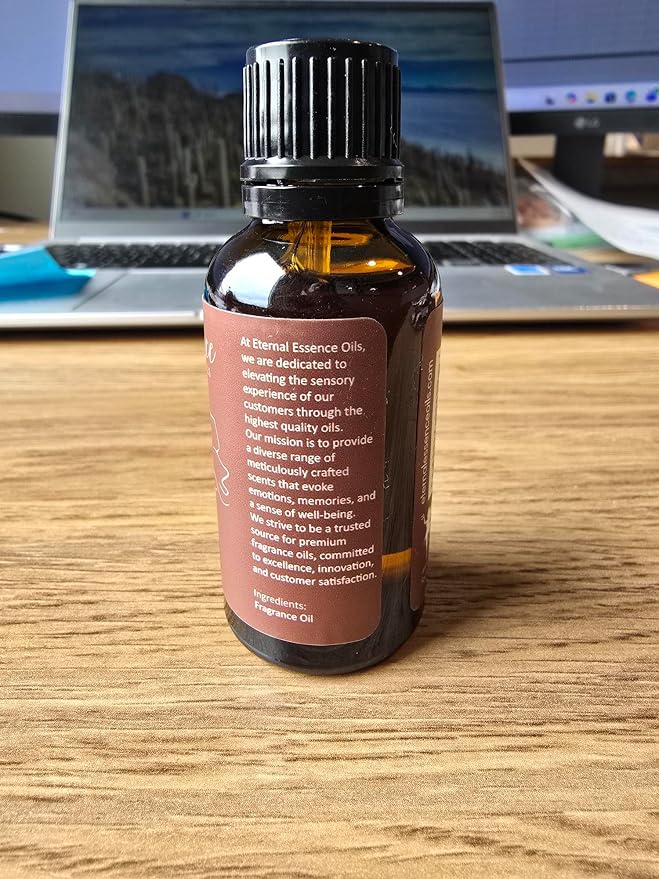 Eternal Essence Oils Chocolate Premium Grade Fragrance Oil - Vegan Fragrance Oil in Safe Amber Glass - All Phthalate Free Scented Oil Perfect for Candles, Soaps, Air Fresheners and More (30 ml)