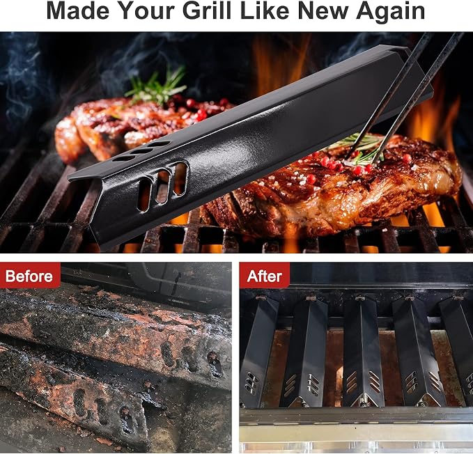 Bigbox Grill Heat Shield Plate for Backyard Grill BY13-101-001-12, BY13-101-001-13, GBC1460W, GBC1461W, 15 inch Burner Cover for Dyna-Glo DGF510SBP, DGF493BNP, Uniflame, BHG Grill (5 Packs)