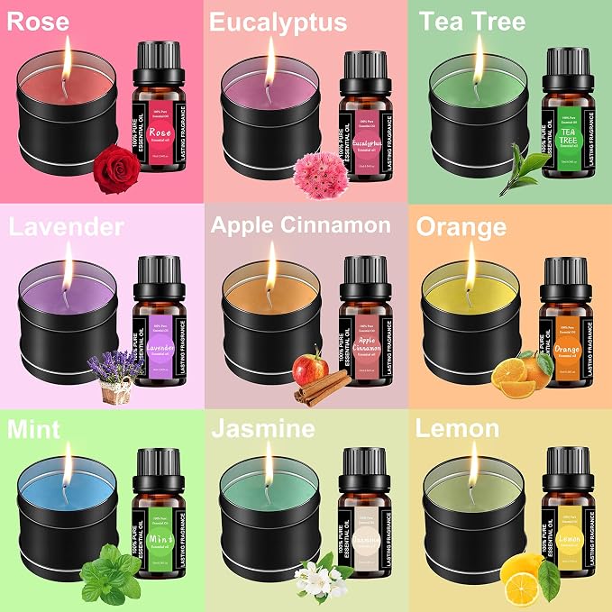 Complete Candle Making Kit With Wax Melter, Candle Making Supplies, Diy Arts&Crafts Kits Gift For Adults,Beginners,Including Soy Wax,Electric Stove,Wicks,Rich Scents,Rubber Pads,Wick Clips,Spoon, Etc.