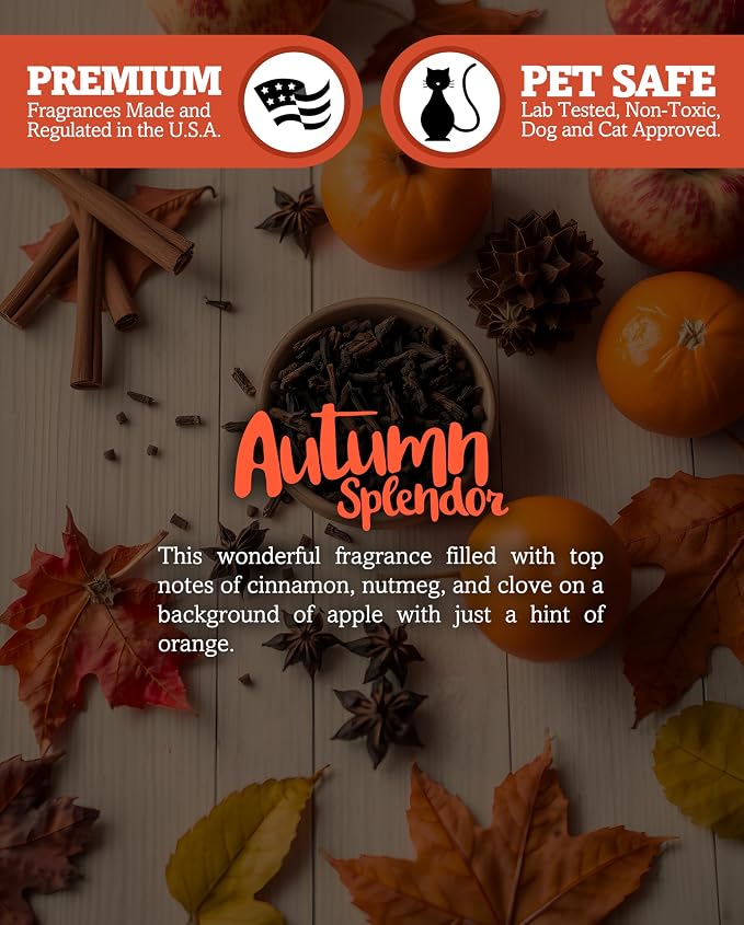 Shortie's Candle Company Autumn Splendor Premium Wax Melts - 3 Oz., Strong & Long Lasting, Non-Toxic - Made with Essential & Natural Oils - Formula 117