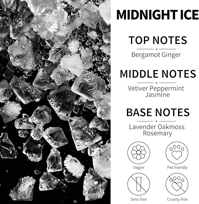 Car Air Freshener | Air Fresheners Car Scents Diffuser with Odour Eliminator Technology | Long Lasting Scents Midnight Ice