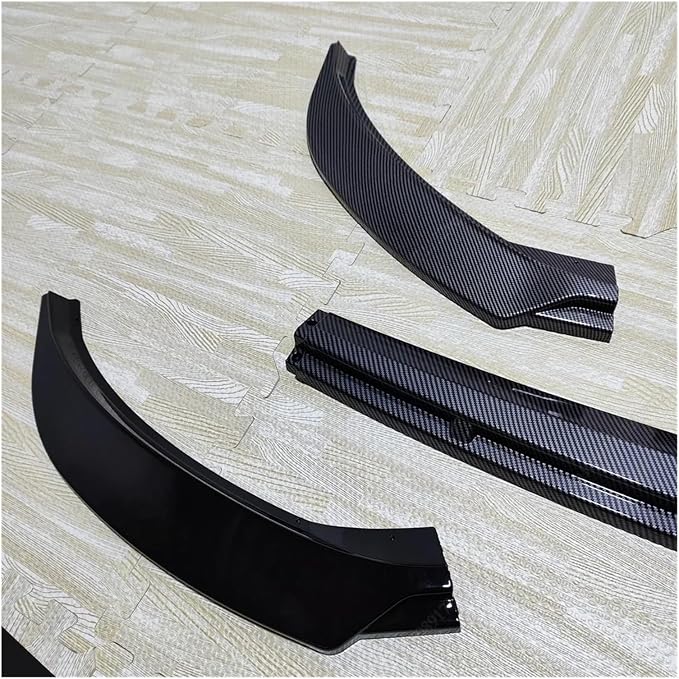 For Seat Ibiza MK5 Standard/FR 2017-2024+ Car Front Bumper Lip Lower Diffuser Splitter Canard Spoiler Body Kit Tuning ABS Black(Carbon Look)
