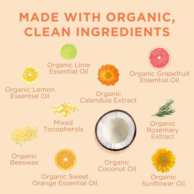 Honestly Margo Aromatherapy Balm Stick (Citrus Grapefruit, Pack of 2) – Organic Orange Essential Oil, Body Balm & Lip Balm | Aromatherapy Stick & Nasal Stick | Natural Citrus Oil, Women Self Care