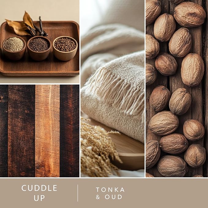 ScentSationals Cuddle Up Scented Wax Melts - Tonka & Oud Scents, 10oz (24 Cubes)