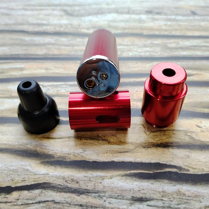 Torch Lighter,Handheld Multifunctional All-in-One Tube Built-in Detachable Windproof Lighter,Outdoor,Indoor,Camping,Candle,Birthday,Red(2PCS)