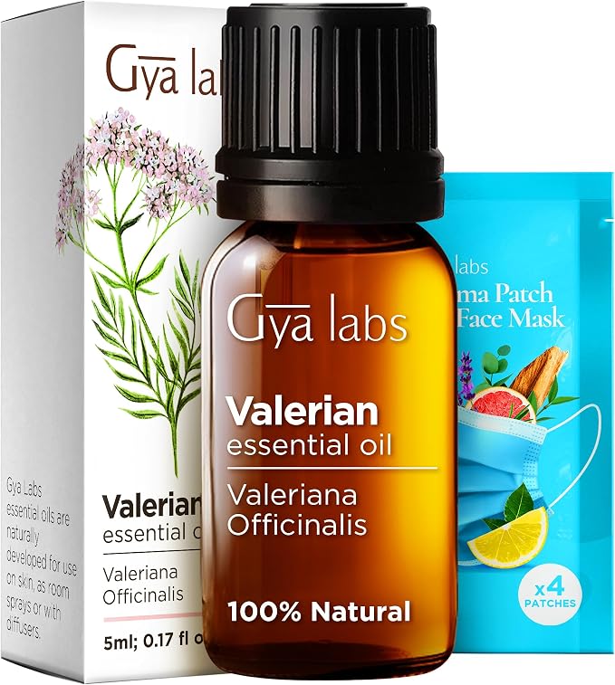 100% Pure Valerian Essential Oil - 0.17 Fl Oz - Valerian Oil for Hair, Skin, Diffuser, Aromatherapy & DIY Candle Making Scent