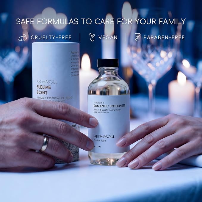 Hotel Diffuser Oil Romantic Encounter Scent - Premium Fragrance Oil for Ultrasonic and Waterless Diffuser - 120 mL, 4 fl oz