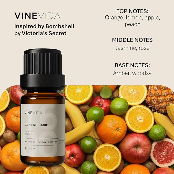 VINEVIDA [0.33oz] Scent No.1600 Fragrance Oil for Candle Making and Soap Making - Scents for Soap Making