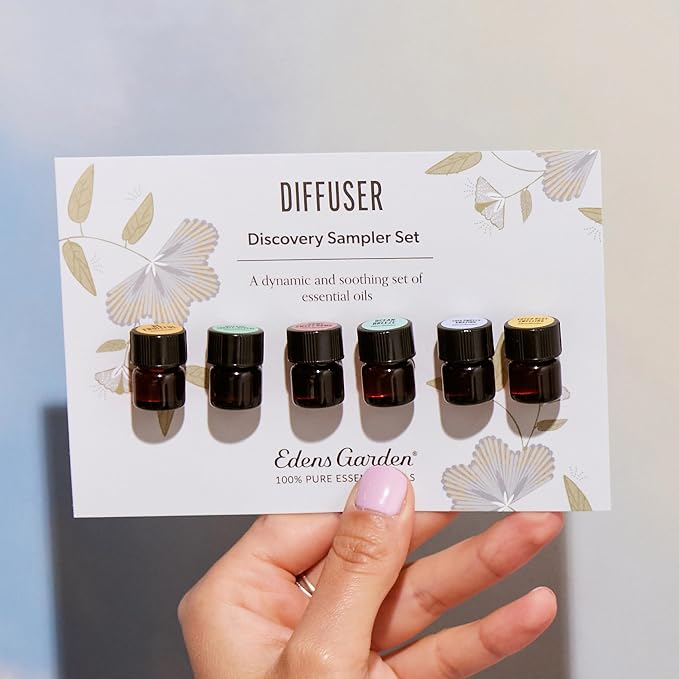 Edens Garden Essential Oils Diffuser Discovery 6 Set – 100% Pure Therapeutic Grade, Undiluted, Natural Aromatherapy Oil for Home Diffusers & Humidifiers – Holistic Gift for Men & Women, .92 ml/6 Pack