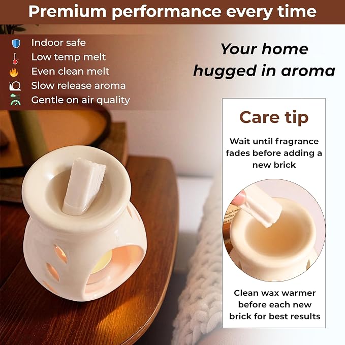 TRUMIRI Cinnamon Scented Wax Melts - Made with Non Toxic Soy Wax and Essential Oils - Long Lasting Strong Scent Pet Safe Candle Wax Cubes Tarts for Warmers - Fall Christmas