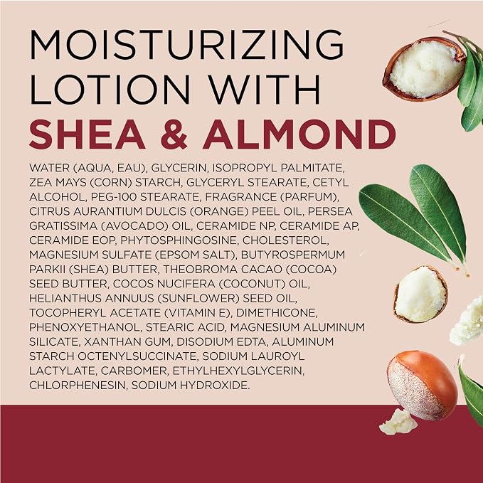Dr Teal's Body Lotion, Shea Butter & Almond, 18 fl oz (Pack of 3)